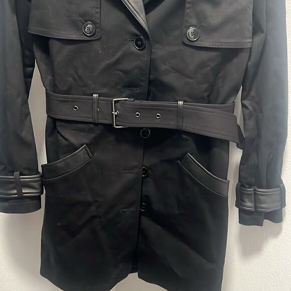 Brand NWT - Black Trench Coat - THE KOOPLES - Picture 3 of 6